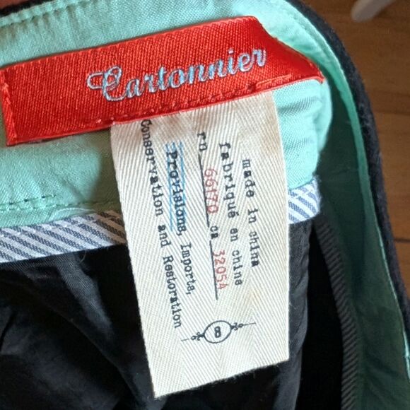 NWT Anthropologie Cartonnier Corduroy Skort Blue Wool Skirt Shorts Size 8 - Picture 8 of 9